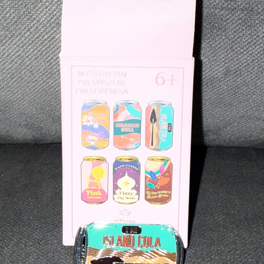 Disney Island Cola Enamel Pin - Teal & Pink